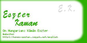 eszter kaman business card