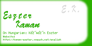 eszter kaman business card